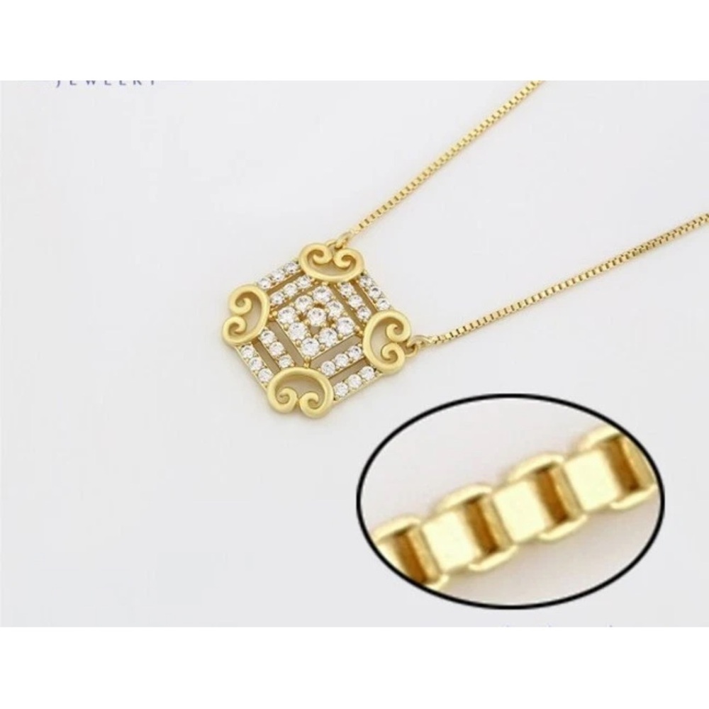 Elegant Gold plated and Silver Women's Jewelry Set - Picture 5 of 8